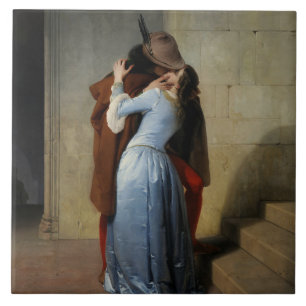 De kus (van Francesco Hayez) Tegeltje