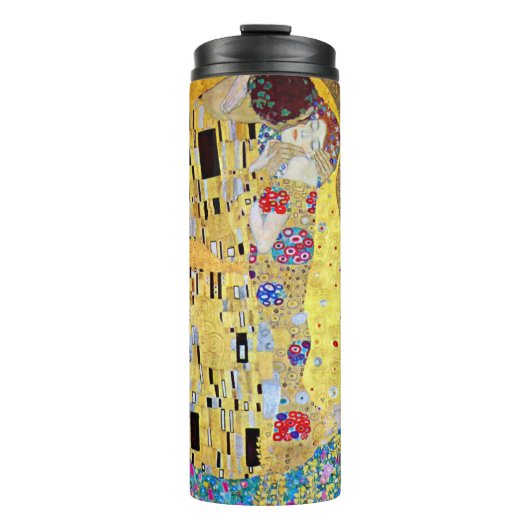 De Kus van Gustav Klimt, Antieke Art Nouveau Thermosbeker (Voorkant)