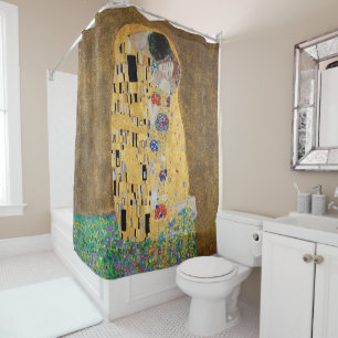De kus van Gustav Klimt Apron Douchegordijn