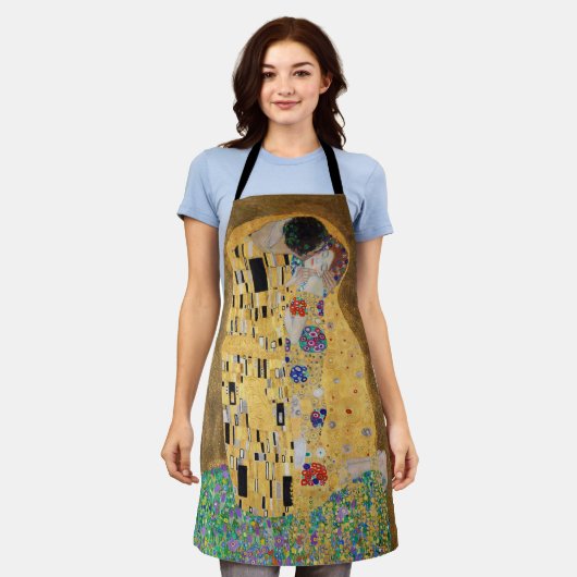De kus van Gustav Klimt Apron Schort (Gedragen)