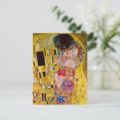 De kus van Gustav Klimt, Art Nouveau Briefkaart (Staand voorkant)