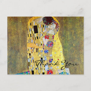De kus van Gustav Klimt,  Art Nouveau Briefkaart