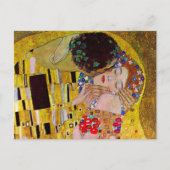 De kus van Gustav Klimt,  Art Nouveau Briefkaart (Voorkant)
