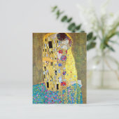 De kus van Gustav Klimt,  Art Nouveau Briefkaart (Staand voorkant)