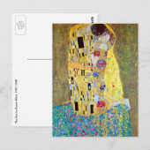 De kus van Gustav Klimt,  Art Nouveau Briefkaart (Voorkant / Achterkant)