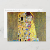 De kus van Gustav Klimt, Art Nouveau Briefkaart (Voorkant / Achterkant)