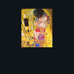 De kus van Gustav Klimt,  Art Nouveau Canvas Afdruk<br><div class="desc">Het ultieme schilderij van liefde, een prachtig design om Valentijnsdag te vieren met! De Kiss (detail) (1907-1908) van Gustav Klimt is een Victoriaans Era Symbolisme, een mooie kunstliefde en romance schilderij met een romantisch stel in verschillende tinten goud, patronen en symbolen, die een kus delen tegen een bronzen achtergrond. Over...</div>