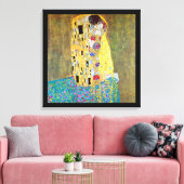 De kus van Gustav Klimt,  Art Nouveau Canvas Afdruk (Insitu (Woonkamer))