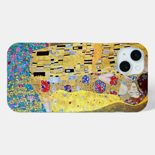 De kus van Gustav Klimt, Art Nouveau Case-Mate iPhone Case (Achterkant (horizontaal))