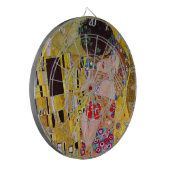 De kus van Gustav Klimt,  Art Nouveau Dartbord (Voorkant Links)