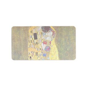De kus van Gustav Klimt,  Art Nouveau Etiket
