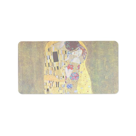 De kus van Gustav Klimt,  Art Nouveau Etiket (Voorkant)