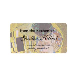 De kus van Gustav Klimt,  Art Nouveau Etiket