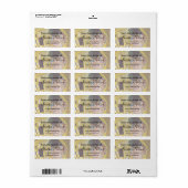 De kus van Gustav Klimt,  Art Nouveau Etiket (Full Sheet)