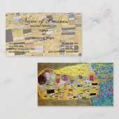 De Kus van Gustav Klimt, Art Nouveau Gold Pattern Visitekaartje (Voorkant / Achterkant)