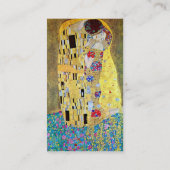 De Kus van Gustav Klimt, Art Nouveau Gold Pattern Visitekaartje (Achterkant)