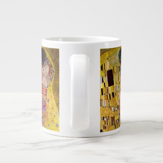 De kus van Gustav Klimt,  Art Nouveau Grote Koffiekop (Achterkant)