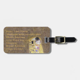 De kus van Gustav Klimt Art Nouveau Jugendstil C Bagagelabel
