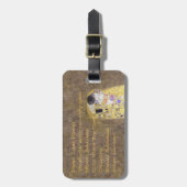 De kus van Gustav Klimt Art Nouveau Jugendstil C Bagagelabel (Voorkant verticaal)