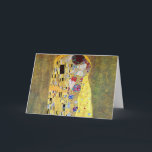 De kus van Gustav Klimt,  Art Nouveau Kaart<br><div class="desc">De Kiss (Der Kuss) (1907/08) van Gustav Klimt is waarschijnlijk zijn beroemdste werk. Klimt begon er in 1907 aan te werken en het is het hoogtepunt van zijn zogenaamde "Golden Period". De Kus is een Victoriaans Era Symbolisme, een mooie kunstliefde en romance schilderij met een romantisch koppel in verschillende tinten...</div>
