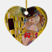 De kus van Gustav Klimt,  Art Nouveau Keramisch Ornament (Voorkant)
