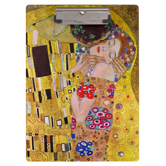 De kus van Gustav Klimt,  Art Nouveau Klembord (Voorkant)
