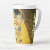 De kus van Gustav Klimt,  Art Nouveau Latte Mok (Rechterhoek)