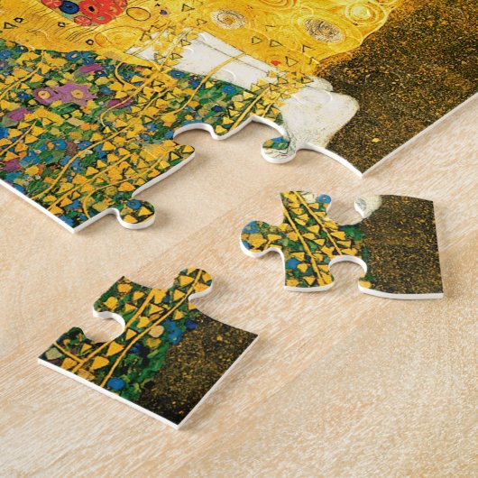 De kus van Gustav Klimt Art Nouveau Legpuzzel (Zijkant)