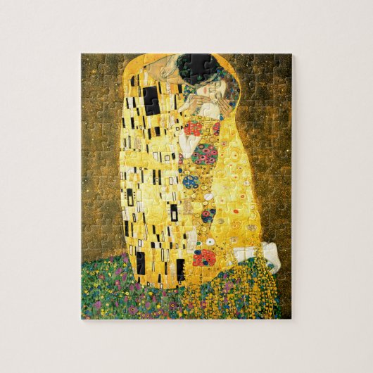 De kus van Gustav Klimt Art Nouveau Legpuzzel (Verticaal)
