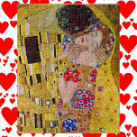 De kus van Gustav Klimt,  Art Nouveau Legpuzzel<br><div class="desc">Het ultieme schilderij van liefde, een prachtig design om Valentijnsdag te vieren met! De Kiss (detail) (1907-1908) van Gustav Klimt is een Victoriaans Era Symbolisme, een mooie kunstliefde en romance schilderij met een romantisch stel in verschillende tinten goud, patronen en symbolen, die een kus delen tegen een bronzen achtergrond. Over...</div>