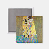 De kus van Gustav Klimt,  Art Nouveau Magneet (Voorkant / Achterkant)