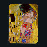 De kus van Gustav Klimt,  Art Nouveau Magneet<br><div class="desc">Het ultieme schilderij van liefde, een prachtig design om Valentijnsdag te vieren met! De Kiss (detail) (1907-1908) van Gustav Klimt is een Victoriaans Era Symbolisme, een mooie kunstliefde en romance schilderij met een romantisch stel in verschillende tinten goud, patronen en symbolen, die een kus delen tegen een bronzen achtergrond. Over...</div>