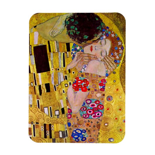 De kus van Gustav Klimt, Art Nouveau Magneet (Verticaal)
