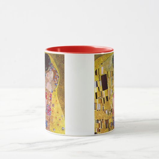 De kus van Gustav Klimt,  Art Nouveau Mok (Midden)