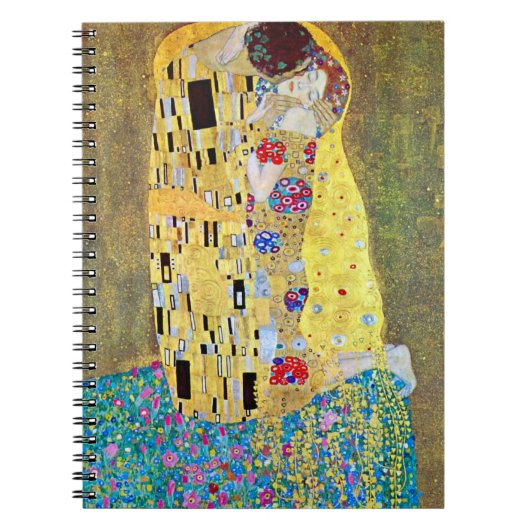 De kus van Gustav Klimt,  Art Nouveau Notitieboek (Voorkant)
