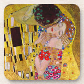 De kus van Gustav Klimt,  Art Nouveau Onderzetter (Voorkant)