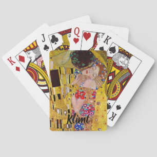 De kus van Gustav Klimt,  Art Nouveau Pokerkaarten