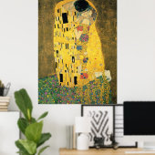 De kus van Gustav Klimt, Art Nouveau Poster (Thuiskantoor)