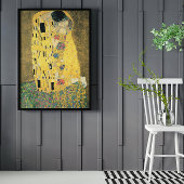 De kus van Gustav Klimt,  Art Nouveau Poster