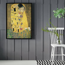 De kus van Gustav Klimt,  Art Nouveau