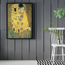 De kus van Gustav Klimt,  Art Nouveau Poster