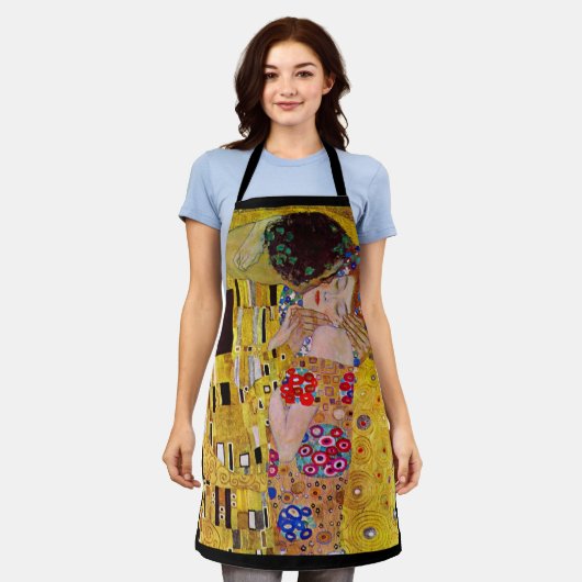 De kus van Gustav Klimt, Art Nouveau Schort (Gedragen)