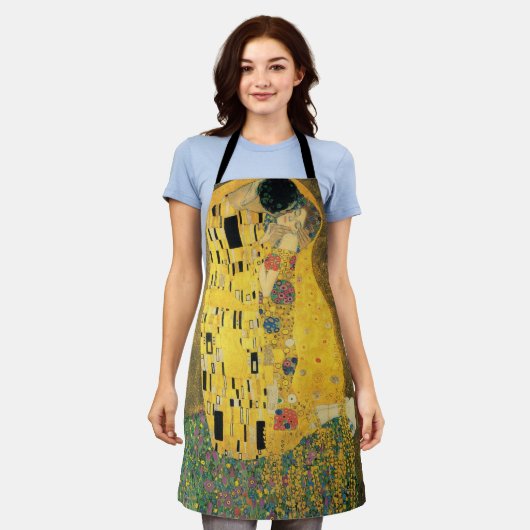 De kus van Gustav Klimt, Art Nouveau Schort (Gedragen)