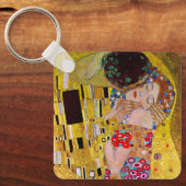 De kus van Gustav Klimt,  Art Nouveau Sleutelhanger (Voorkant)