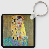 De kus van Gustav Klimt,  Art Nouveau Sleutelhanger (Achterkant)