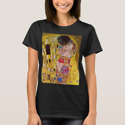 De kus van Gustav Klimt,  Art Nouveau T-shirt (Voorkant)