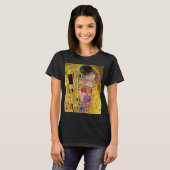 De kus van Gustav Klimt,  Art Nouveau T-shirt (Voorkant volledig)