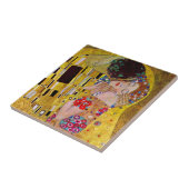 De kus van Gustav Klimt,  Art Nouveau Tegeltje (Zijkant)