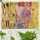 De kus van Gustav Klimt, Art Nouveau Theedoek (Gevouwen)