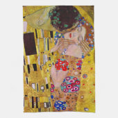 De kus van Gustav Klimt, Art Nouveau Theedoek (Verticaal)